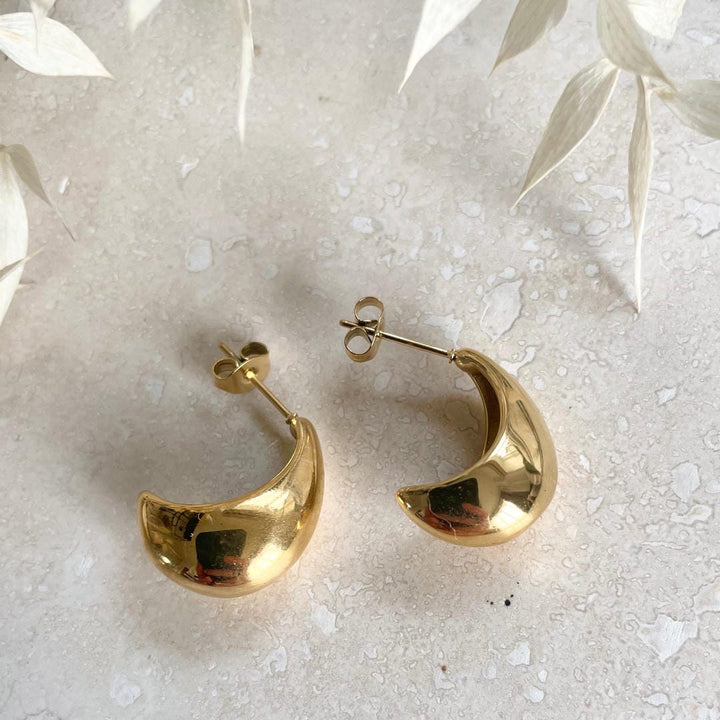 Alltags Gold-Tropfen-Ohrringe