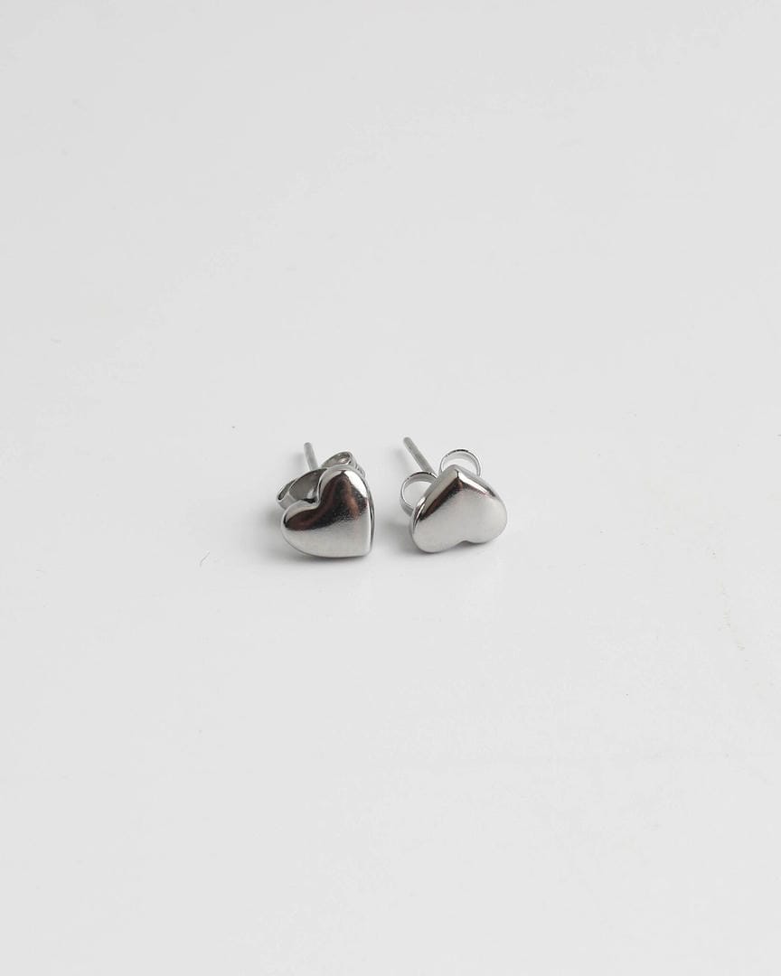 Polierte Ohrstecker Herzform