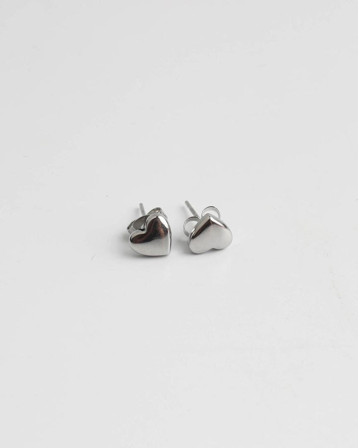 Polierte Ohrstecker Herzform