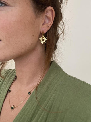 Sonnenstrahlen-Charm-Creolen