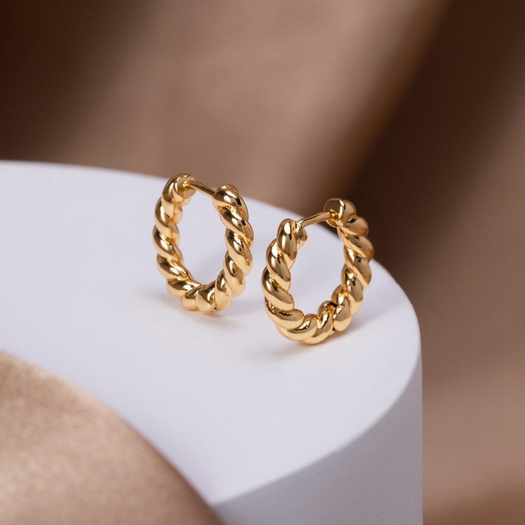 Gold Twist Ohrringe