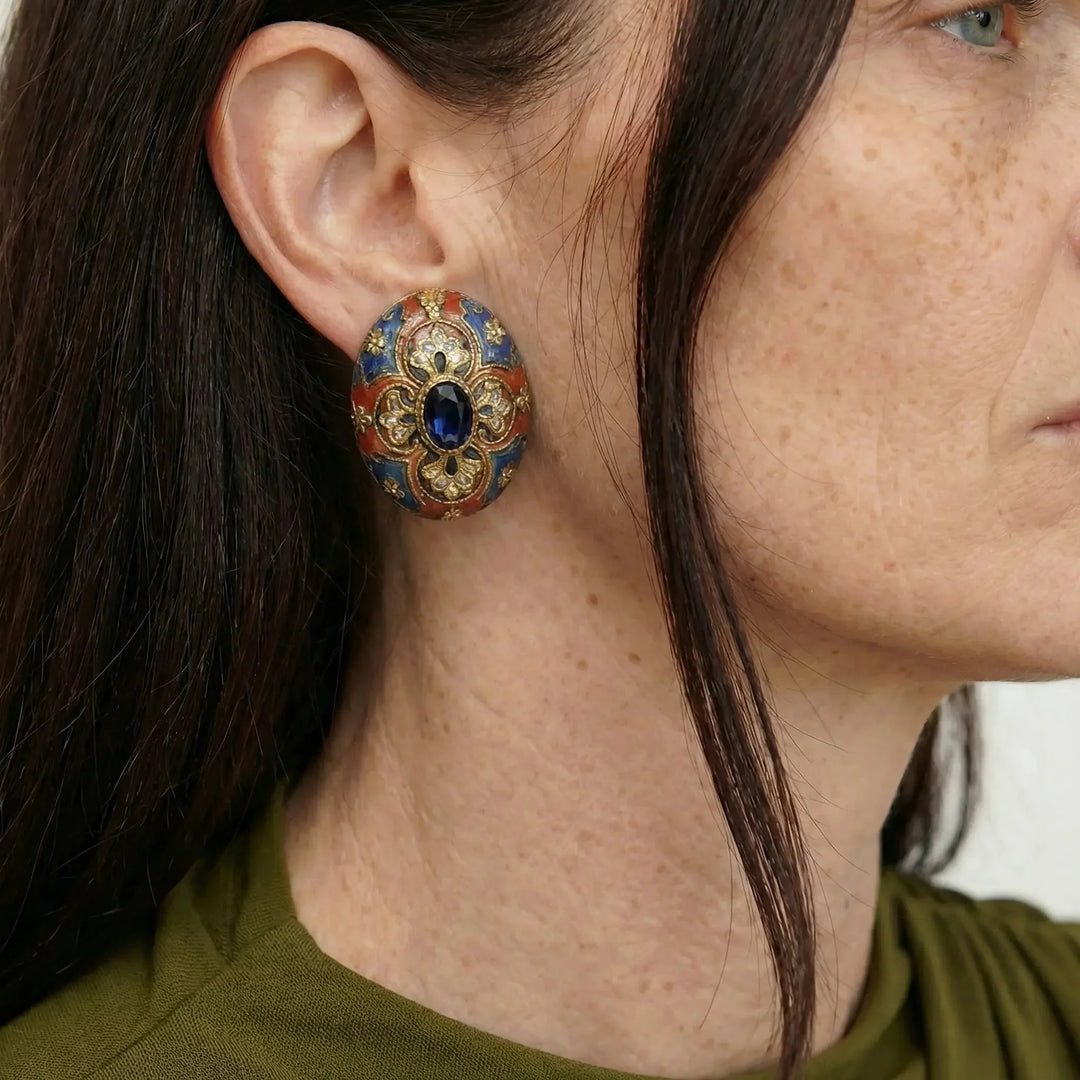 Majesty Emaille-Ohrstecker