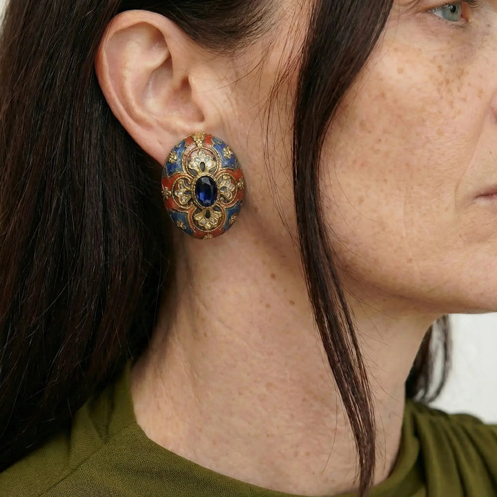 Majesty Emaille-Ohrstecker