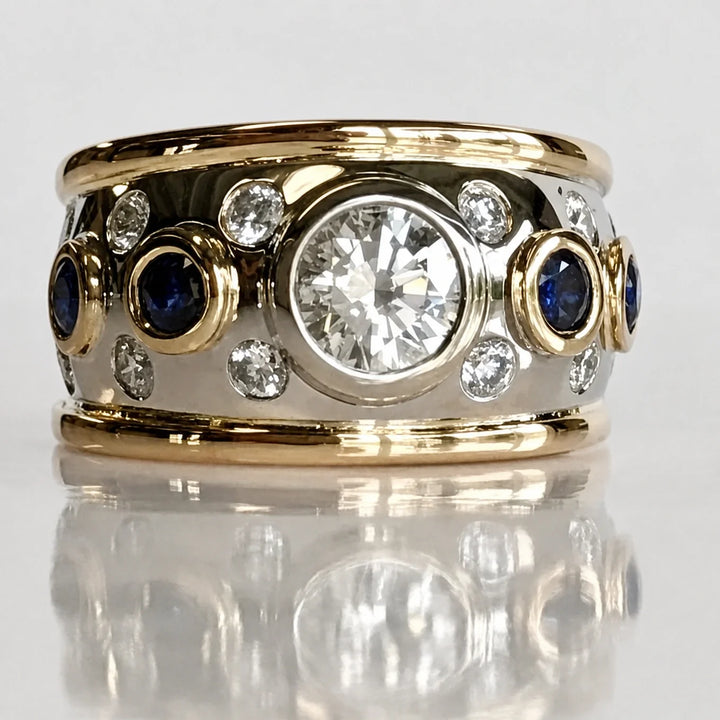 Ring Zirkonia-Fassung Zweifarbig