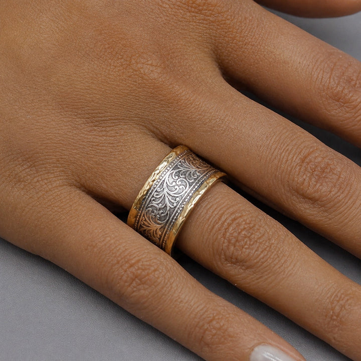 Ring Krone Gold-Silber