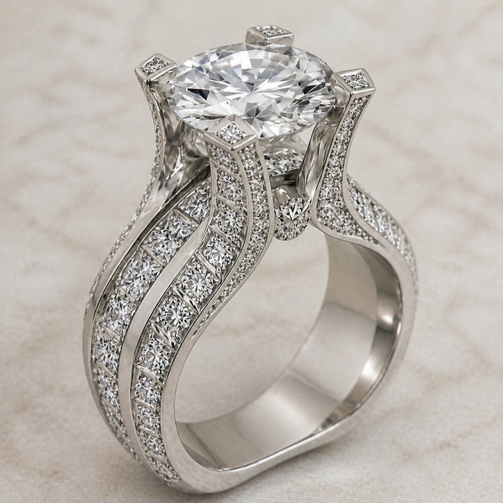Ring Handgefertigt mit Zirkonia