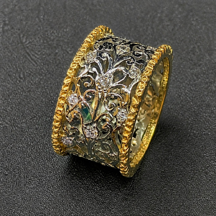 Ring Efeu mit Zirkonia