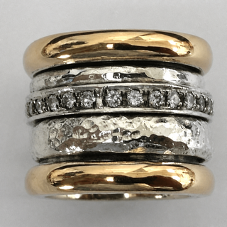 Ring Massives Gold Zweifarbig