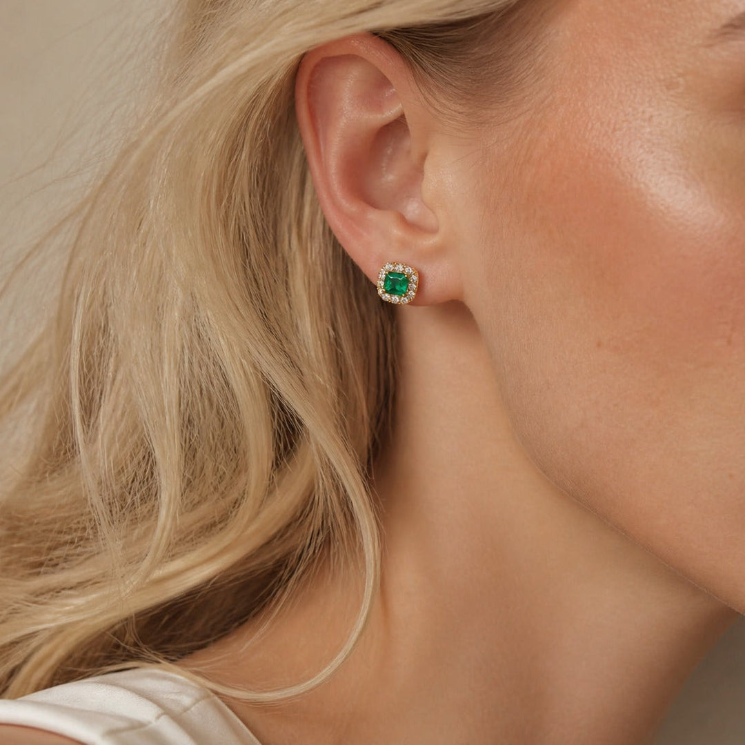 Smaragd-Monolith-Ohrstecker