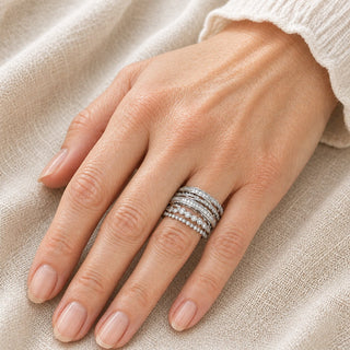 Ring Geschichtet mit Zirkonia