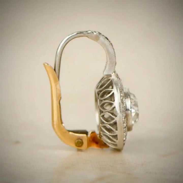 Vintage Gold- und Silber-Crystal-Ohrringe
