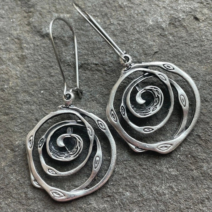 Maze Silber Vintage-Ohrringe