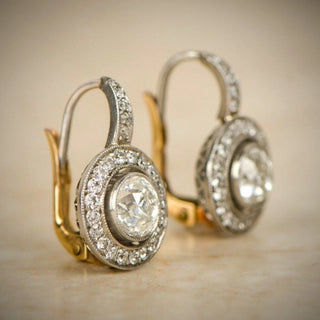 Vintage Gold- und Silber-Crystal-Ohrringe